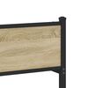 vidaXL Estructura de cama sin colch&oacute;n metal roble Sonoma 140x190 cm
