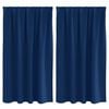 vidaXL Cortinas Opacas con Anillas 2 pcs Azul Oscuro 140 x 140 cm