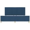 vidaXL Estructura de cama con cabecera Azul 200 x 200 cm tela