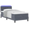 vidaXL Cama Box Spring LED con LED Gris oscuro 100 x 200 cm Terciopelo
