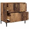 vidaXL Mesa de Noche con caj&oacute;n Madera vieja 63.5 x 36 x 61 cm