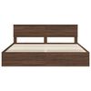 vidaXL Estructura de cama Roble Marr&oacute;n 200 x 200 cm Madera Ingenieril