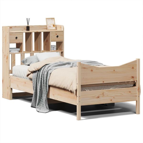 vidaXL Estructura de cama sin colch&oacute;n madera maciza de pino 90x190 cm