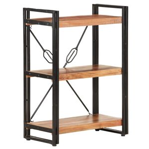 vidaXL Estanter&iacute;a de 3 niveles de madera maciza de acacia 60x30x80 cm