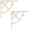 vidaXL Soportes para estanter&iacute;as de pared 2 uds. Blanco antiguo