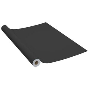 vidaXL L&aacute;minas autoadhesivas muebles PVC negro 500x90 cm