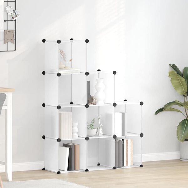 vidaXL Estanter&iacute;a de cubos con 9 compartimentos PP transparente