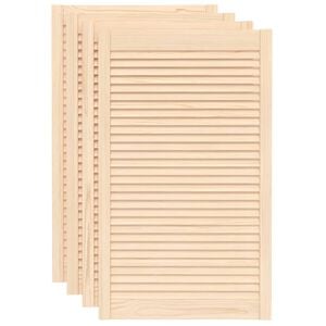 vidaXL Puerta de armario de lamas 4 uds madera de pino 99,3x59,4 cm