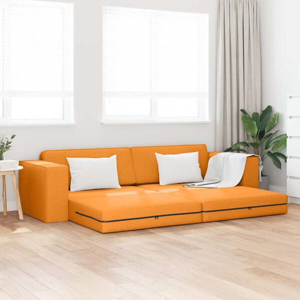 vidaXL Sof&aacute; cama 200cm Amarillo oscuro tela