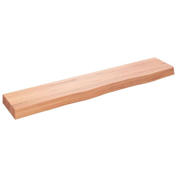 vidaXL Estante de pared madera roble tratada marr&oacute;n claro 100x20x6 cm