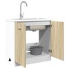 vidaXL Armario bajo "Lyon" Roble Sonoma 80x46x81,5 cm Madera de ingeniería