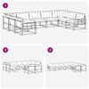 vidaXL Conjunto de sof&aacute;s de exterior 9 pcs Gris Natural y Claro