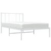 vidaXL Estructura cama sin colchón con cabecero metal blanco 80x200 cm