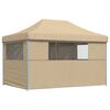 vidaXL Carpa de Fiesta Beige 279 x 410 x 315 cm Tela Oxford