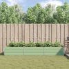 vidaXL Jardinera Verde Pastel 290 x 100 x 45 cm Acero Galvanizado
