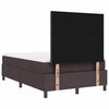 vidaXL Cama tipo Box Spring con LED Marr&oacute;n oscuro 120 x 200 cm tela