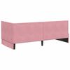 vidaXL Estructura de cama en esquina Rosa 90 cm x 200 cm Terciopelo