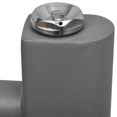 vidaXL Radiador toallero de baño recto gris 600x1160 mm