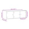 vidaXL Mueble de pared puertas de vidrio marr&oacute;n roble 102x37x35 cm