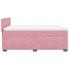 vidaXL Cama box spring con colch&oacute;n terciopelo rosa 140x200 cm