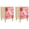vidaXL Mesa de noche AACHEN 2 uds. Roble Sonoma 36 x 33 x 50 cm