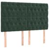 vidaXL Estructura cama sin colch&oacute;n terciopelo verde oscuro 140x200 cm