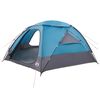 vidaXL Tienda tipo c&uacute;pula con toldillo removible Azul 12 personas