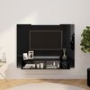 vidaXL Mueble TV de pared contrachapado negro brillante 120x23,5x90 cm
