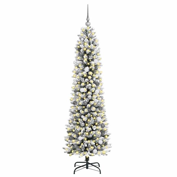 vidaXL &Aacute;rbol de Navidad artificial 210 cm PVC, Metal y Pl&aacute;stico