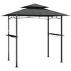 vidaXL Cenador barbacoa estante lateral acero antracita 240x150x243 cm