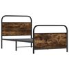 vidaXL Estructura de cama sin colch&oacute;n 100x190 cm madera roble ahumado