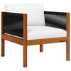 vidaXL Silla de jard&iacute;n con coj&iacute;n madera maciza de acacia