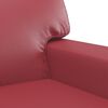 vidaXL Sillón cuero sintético rojo tinto 60 cm
