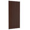 vidaXL Panel de techo 12 uds. Marr&oacute;n 100 x 45 cm Acero galvanizado