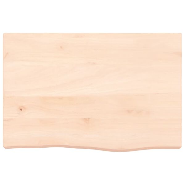 vidaXL Tablero de mesa madera maciza roble sin tratar 60x40x(2-6) cm