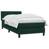 vidaXL Cama box spring con colch&oacute;n terciopelo verde oscuro 90x210 cm