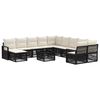 vidaXL Conjunto de sof&aacute;s de jard&iacute;n 12 uds. Negro rat&aacute;n sint&eacute;tico