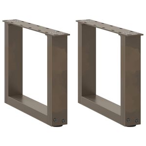 vidaXL Patas para mesa de centro en forma de U (2 unidades, acero natural, 40 x 30-31 cm)