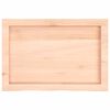 vidaXL Encimera de ba&ntilde;o madera maciza sin tratar 60x40x(2-6) cm