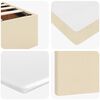 vidaXL Estructura de cama otomana con colch&oacute;n color crema 200x200 cm