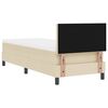 vidaXL Cama tipo Box Spring con colch&oacute;n Crema 80 x 200 cm tela