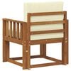 vidaXL Sof&aacute; de exterior Madera de Acacia S&oacute;lida y Poli&eacute;ster Natural