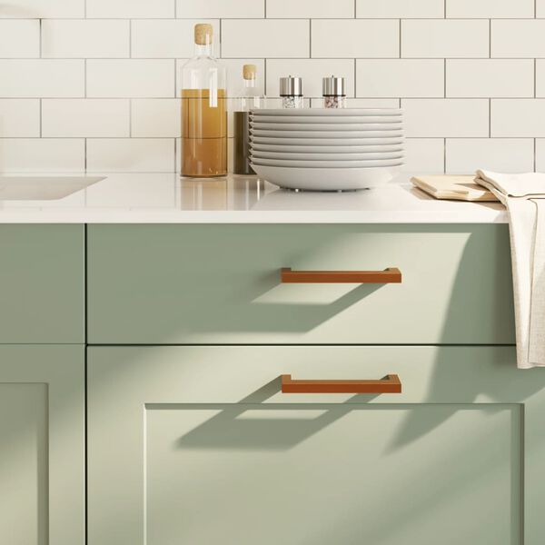 vidaXL Tiradores para armarios 20 uds acero inoxidable bronce 128 mm