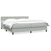 vidaXL Cama box spring con colch&oacute;n terciopelo gris claro 200x210 cm