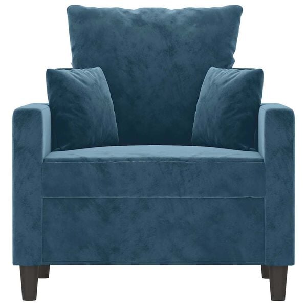 vidaXL Sill&oacute;n de terciopelo azul 60 cm