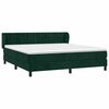 vidaXL Cama box spring con colch&oacute;n terciopelo verde oscuro 160x200 cm