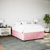 vidaXL Estructura de cama sin colch&oacute;n terciopelo rosa 160x200 cm