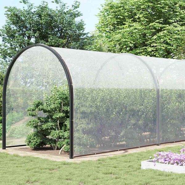 vidaXL Lona transparente con ojales polietileno 10x10 m