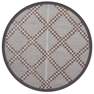vidaXL Alfombra de exterior ARAKIL marr&oacute;n &Oslash;120 cm PP