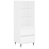vidaXL Aparador alto madera contrachapada blanco 40x36x110 cm